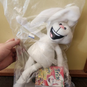 General Mills Trix Rabbit Mini White Plush 10 Inches Tall Promo