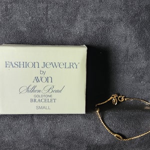 Avon Silken Bead Goldtone Bracelet