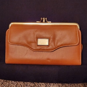 Genuine Leather Brown Clutch Wallet