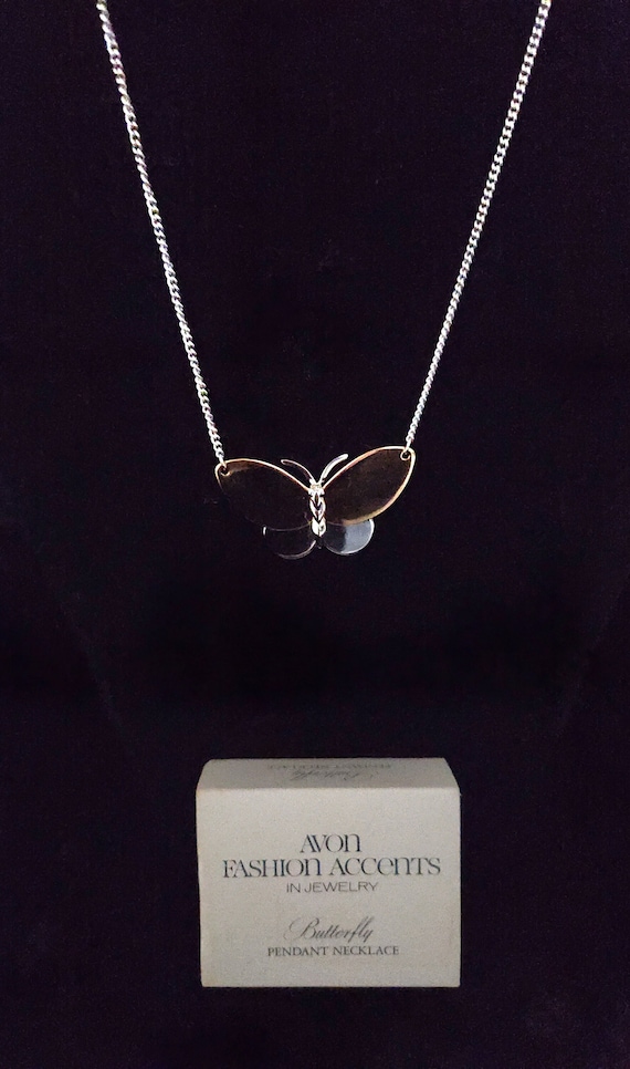 Avon 1977 Butterfly Pendant Necklace