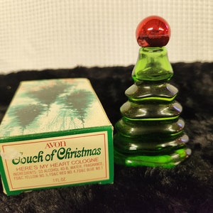 Set of Avon Christmas Cologne Bottles
