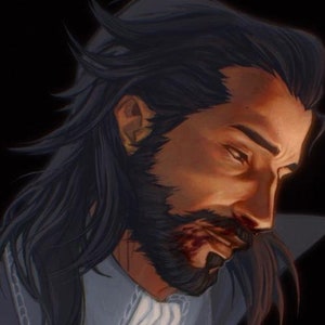 Lucanis Dellamorte Portrait #2 Dragon Age The Veilguard Fan Art Wall Print