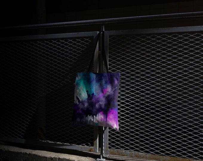 Lofi Glitch Grunge Paint Bag Cool Purse gift Paint Art Bag  Paint  Splatter #12 Tote Gift Bag  Kiyo Arts Design Graphic Artist Made