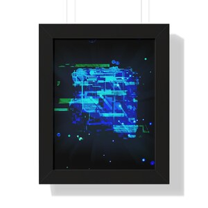 Framed Vertical Poster - The Data Cube | Premium Matte Art Print for Home & Office Decor | Ideal Gift for Tech Lovers
