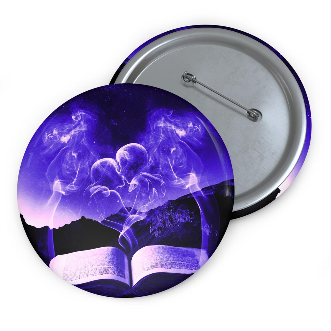 Magic Book Love Spell Fantasy Art Button - Etsy