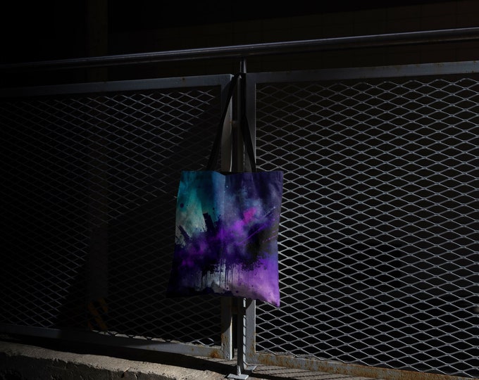 Lofi Glitch Grunge Paint Bag Cool Purse gift Paint Art Bag  Paint  Splatter #8 Tote Gift Bag  Kiyo Arts Design Graphic Artist Made