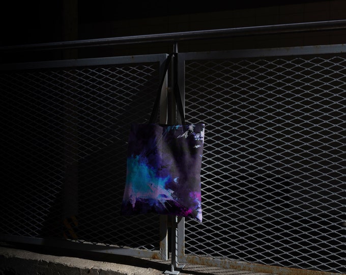 Lofi Glitch Grunge Paint Bag Cool Purse gift Paint Art Bag  Paint  Splatter #11 Tote Gift Bag  Kiyo Arts Design Graphic Artist Made