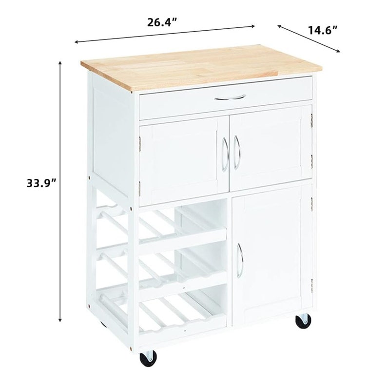 White Wooden Kitchen Rack Small Kitchen Island Cart on Etsy