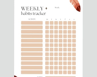 Weekly Habit Tracker PDF Download