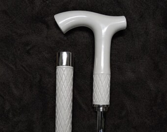 Everyday use wooden cane . Standard orthopedic walking stick.
