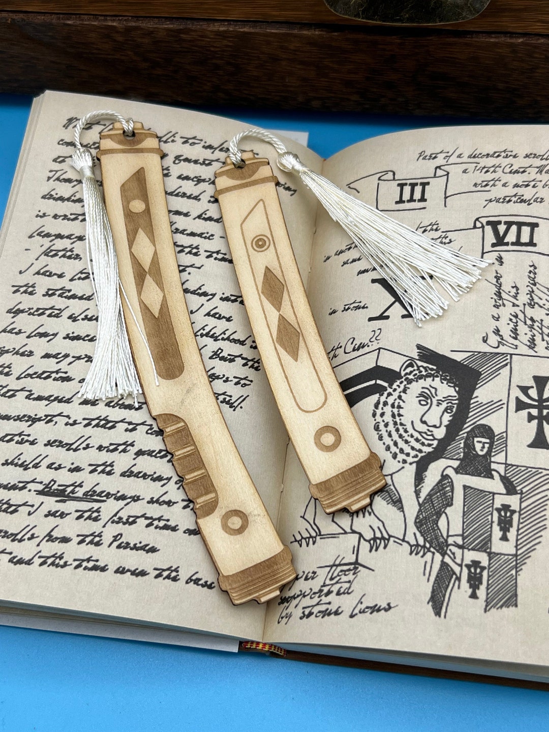 Ashoka Tano Rebels Lightsaber Bookmark Set Engraved Wood Star Wars ...