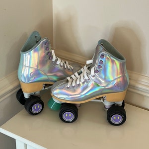 Smiley Face Roller Skate Wheel Caps set of 4 for Quad Skates ...