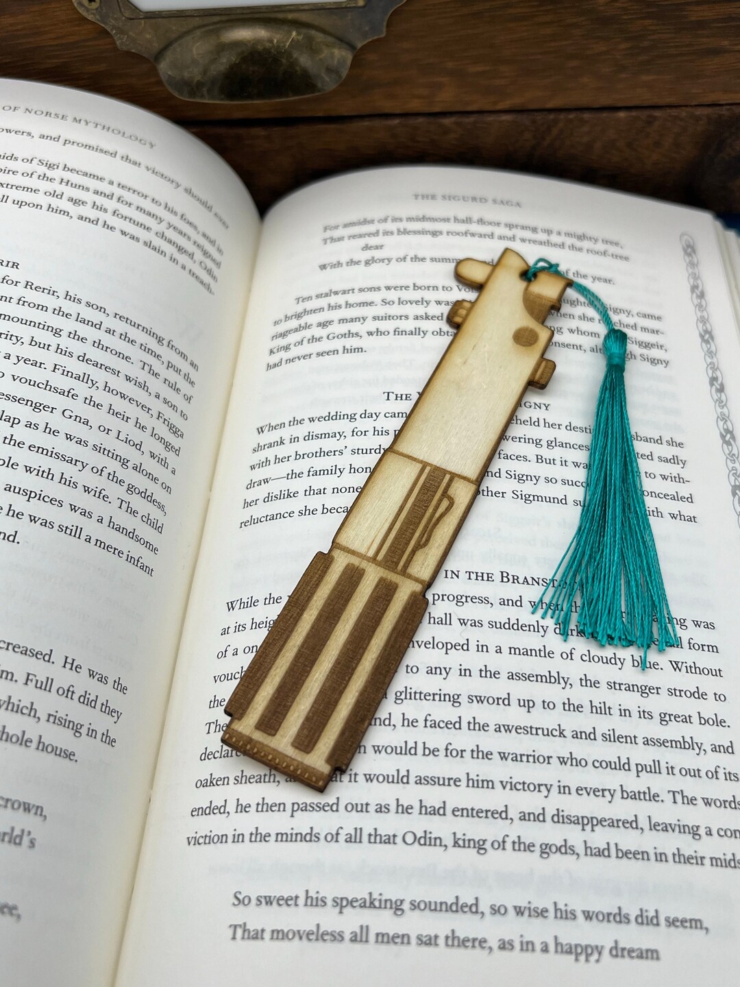 Anakin Skywalker Lightsaber Bookmark Engraved Wood Star Wars Custom ...