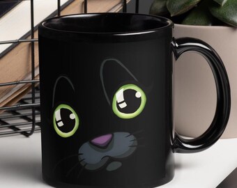 Sometimes The Void Stares Back - Black Cat Mug