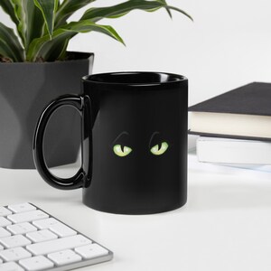 The Void Stares Back - Black Cat Mug