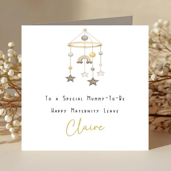 Personalised Maternity Leave Card | Good Luck Mummy-to-Be