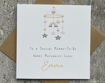 Personalised Maternity Leave Card for Mummy-to-be
