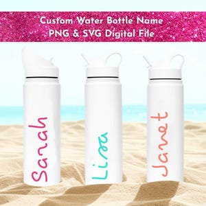 Custom Water bottle name |love island inspired|PNG| instant digital Download| PNG SVG| Sublimation