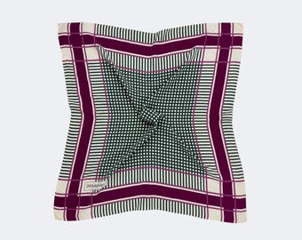 YVES SAINT LAURENT scarf  - 90's vintage silk scarves check design