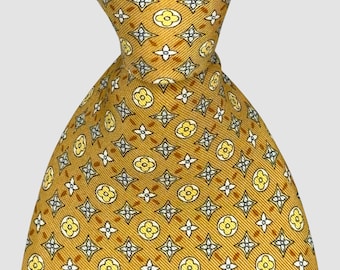 Corbata LOUIS VUITTON - Corbata de seda vintage de los años 2000 con diseño de logotipo, fabricada en Italia.