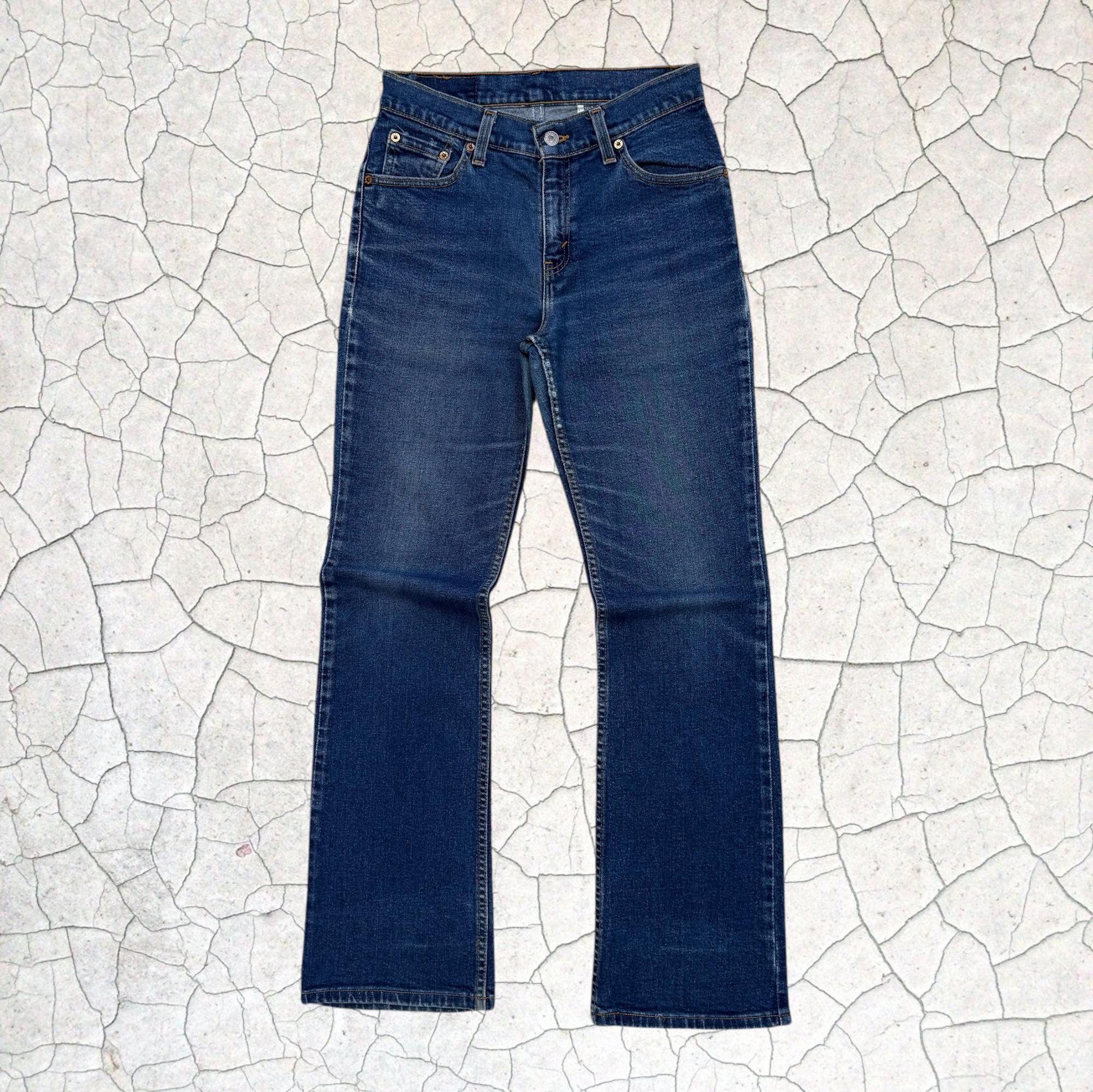 W28 L32 LEVI'S 517 VINTAGE Denim 90's Dark Medium Blue Wash Faded