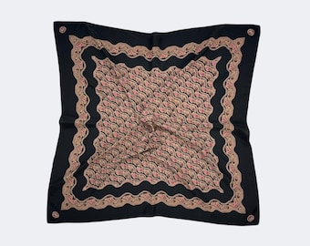 BUFANDA CHLOE - Bufanda de seda vintage de los años 90 con diseño abstracto