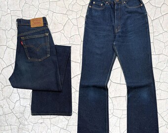 W29 L32 LEVI'S 517 VINTAGE 90's jeans denim dark blue wash faded zipper fly boot cut leg classic non selvedge Philippine L15