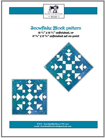 Snowflake Block Pattern, 12 1/2