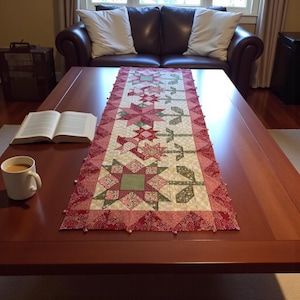 Tischläufer mit Blüten und Vögel Muster