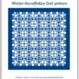 Winter Snowflakes Quilt Pattern