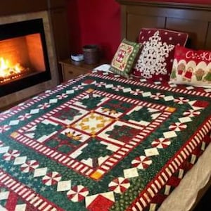 Quiltpatroon kerstdeken, 66 x 66 inch