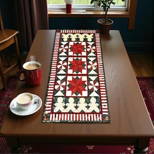 Padrão de caminho de mesa para o Natal