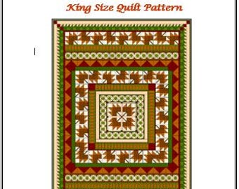 Autumn Winds King Size Quilt Pattern (87" x 123")