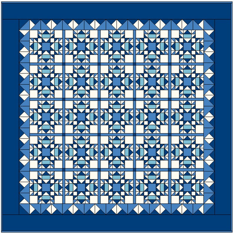 Winter Snowflakes Quilt Pattern Etsy