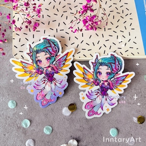 Sugar Plum Fairy Mercy sticker | 3.4" chibi Mercy | Mercy Overwatch 2 Sticker | Cute for laptop water bottle, FANMADE ow2, Mercy main