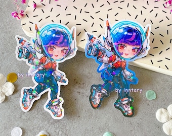 Juno Space Ranger Overwatch Sticker | 3.5" chibi Juno | Juno Overwatch 2 Sticker | Cute for laptop bullet journal water bottle, FANMADE ow2