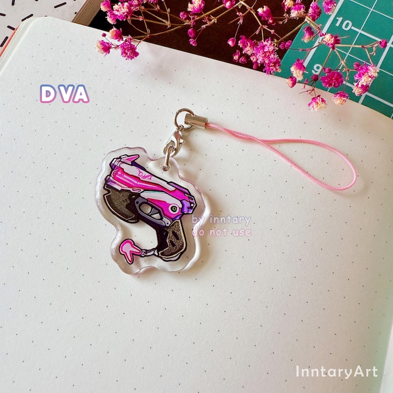 Overwatch 2 Handyanhänger | OW2 Schlüsselanhänger 1.5" - DVA, Mercy, Sombra, Kiriko, Symmetra, Juno | Overwatch Schlüsselanhänger - Gaming Geschenke DVA