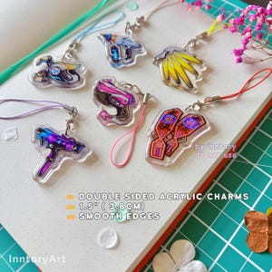 Overwatch 2 Handyanhänger | OW2 Schlüsselanhänger 1.5" - DVA, Mercy, Sombra, Kiriko, Symmetra, Juno | Overwatch Schlüsselanhänger - Gaming Geschenke Bild 2