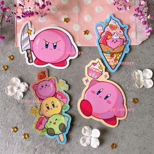 Cute Kirby Stickers | Console sticker | Kawaii sticker for Water Bottle, Laptop, Notebook, Nintendo sticker, videogame sticker