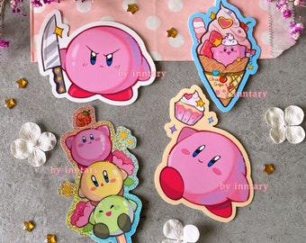 Kirby Stickers | Waterproof vinyl sticker | Fanart Videogame | Kawaii sticker for Water Bottle, Laptop, Notebook, Decals