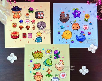 Stardew Valley Art Print | Stardew print, Junimo, Slime, Farm, Stardew Stationary,  Gaming, Cottagecore, Cute, Video game | Cozy Game Poster