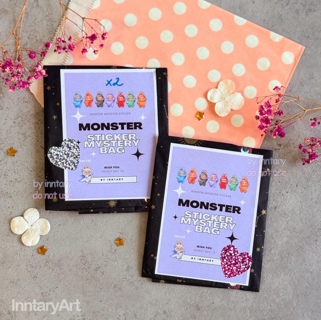 Kawaii Little Monster Sticker Blind Bag | Weatherproof Holographic ...