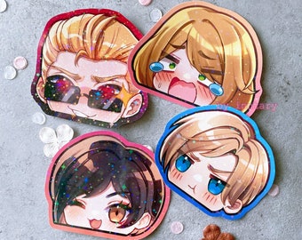 Resident Evil stickers | 3.7" RE4 sticker holographic | BIOHAZARD 4 FANMADE - re4, dbd - Horror Sticker, Gaming Sticker, Console sticker
