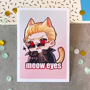 Impresión de Albert Wesker / Postal mini impresa A6 / FANMADE DE BIOHAZARD 4 - Impresión artística de RE4, Dbd, Resident Evil, impresión divertida