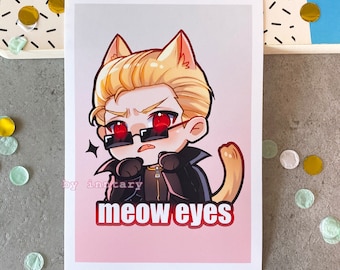 Resident Evil Albert Wesker Print | A6 mini print postcard | BIOHAZARD 4 FANMADE - RE4, Dbd