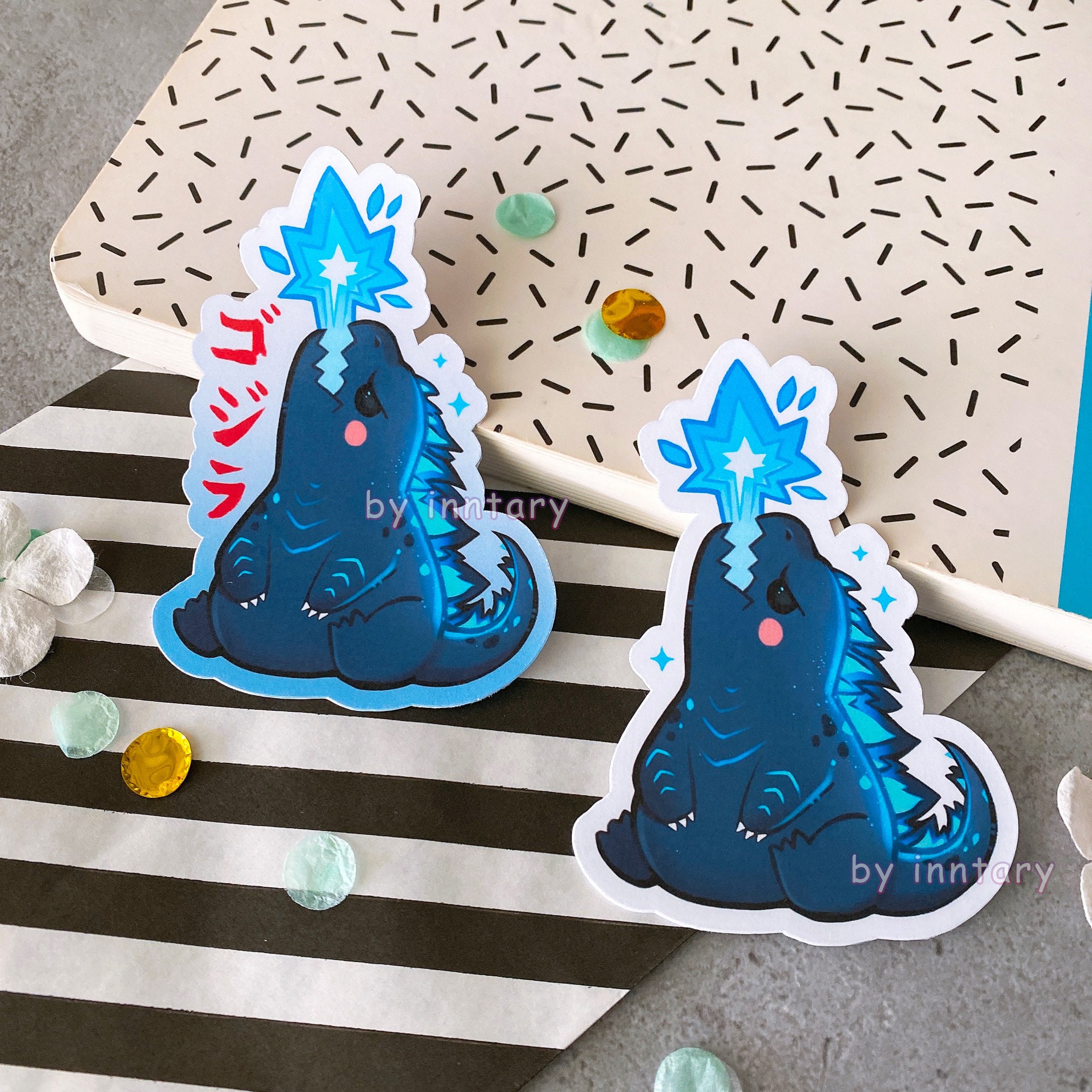 Chibi Godzilla Sticker | Cute Kaiju Stickers 3.3
