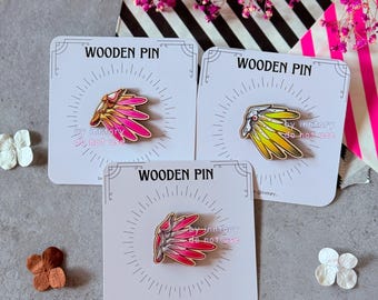 Overwatch Mercy Wooden Pins |  Pink Mercy, Rose Gold Mercy Wing | Gamer pin, FANMADE ow2 - Overwatch Support Charm