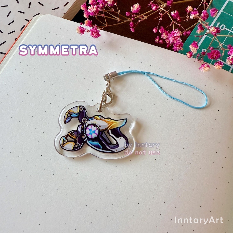 Overwatch 2 Handyanhänger | OW2 Schlüsselanhänger 1.5" - DVA, Mercy, Sombra, Kiriko, Symmetra, Juno | Overwatch Schlüsselanhänger - Gaming Geschenke Symmetra