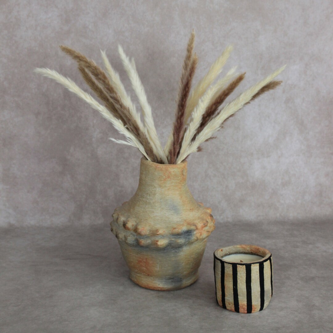 Ode Dame Terracotta Vase Etsy