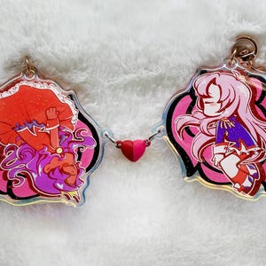 Revolutionary Girl Utena Magnetic Heart Acrylic Charms 2.5&quot;